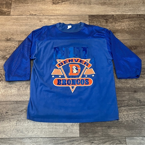 70’s Vintage Denver Broncos Single Stitch Jersey Shirt Adult Large - MADE IN USA - Picture 1 of 7
